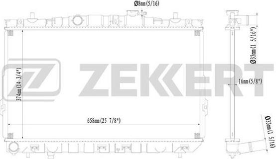 Zekkert MK-1153 - Radiator, engine cooling autospares.lv