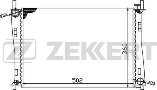 Zekkert MK-1162 - Radiator, engine cooling autospares.lv