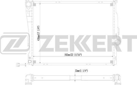 Zekkert MK-1111 - Radiator, engine cooling autospares.lv