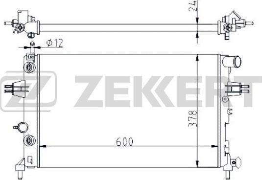 Zekkert MK-1113 - Radiator, engine cooling autospares.lv