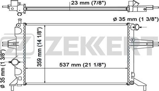 Zekkert MK-1112 - Radiator, engine cooling autospares.lv