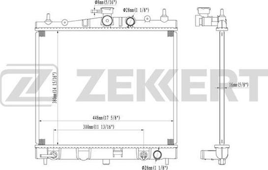 Zekkert MK-1179 - Radiator, engine cooling autospares.lv