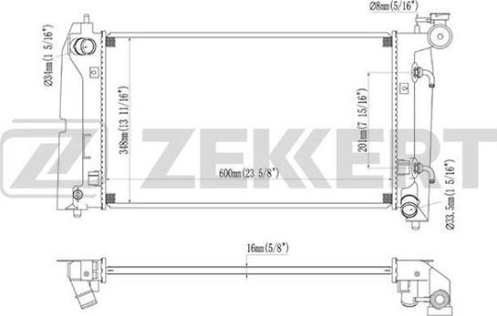 Zekkert MK-1391 - Radiator, engine cooling autospares.lv