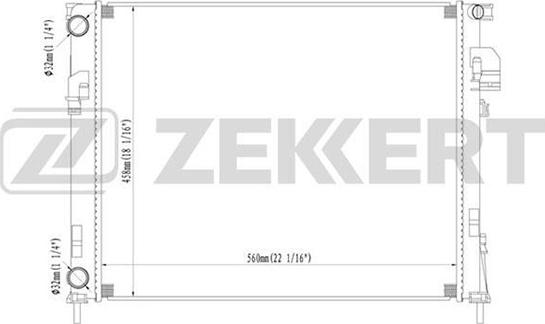 Zekkert MK-1364 - Radiator, engine cooling autospares.lv