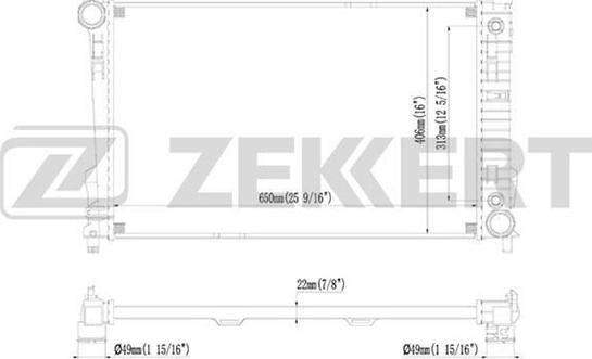 Zekkert MK-1361 - Radiator, engine cooling autospares.lv