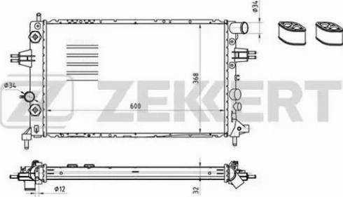 Zekkert MK-1381 - Radiator, engine cooling autospares.lv