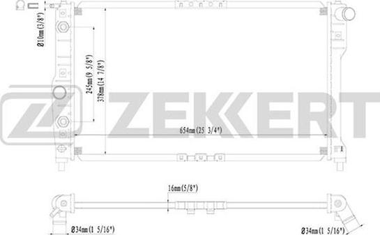 Zekkert MK-1382 - Radiator, engine cooling autospares.lv