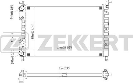 Zekkert MK-1370 - Radiator, engine cooling autospares.lv