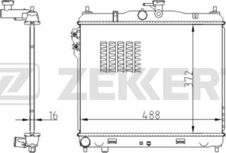 Zekkert MK-1245 - Radiator, engine cooling autospares.lv