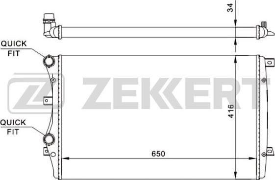 Zekkert MK-1246 - Radiator, engine cooling autospares.lv