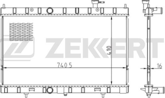 Zekkert MK-1247 - Radiator, engine cooling autospares.lv