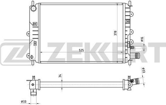 Zekkert MK-1265 - Radiator, engine cooling autospares.lv