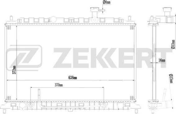 Zekkert MK-1263 - Radiator, engine cooling autospares.lv