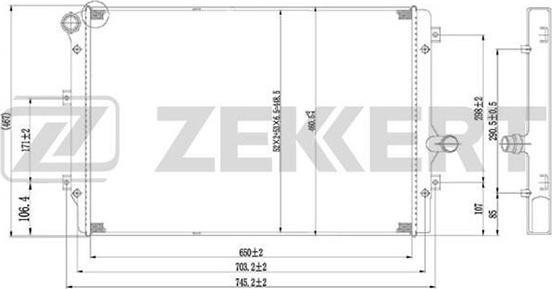 Zekkert MK-1234 - Radiator, engine cooling autospares.lv