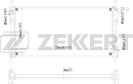 Zekkert MK-1229 - Radiator, engine cooling autospares.lv