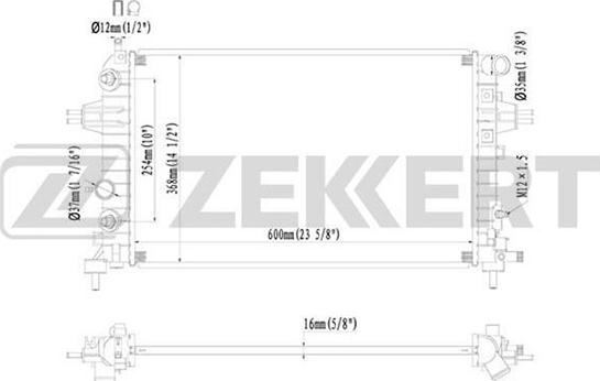 Zekkert MK-1221 - Radiator, engine cooling autospares.lv