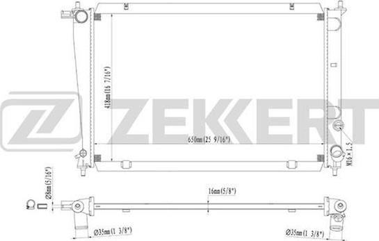 Zekkert MK-1227 - Radiator, engine cooling autospares.lv