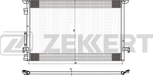 Zekkert MK-3041 - Condenser, air conditioning autospares.lv