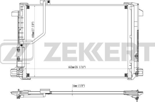 Zekkert MK-3076 - Condenser, air conditioning autospares.lv