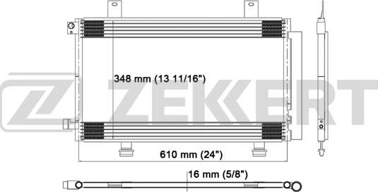 Zekkert MK-3173 - Condenser, air conditioning autospares.lv