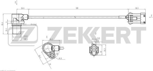 Zekkert SE-4116 - Sensor, crankshaft pulse autospares.lv