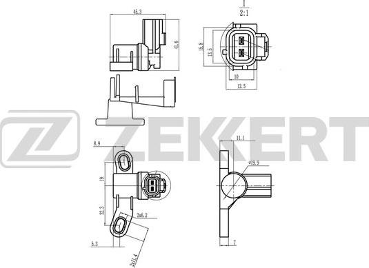 Zekkert SE-4113 - Sensor, crankshaft pulse autospares.lv