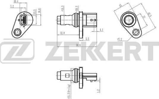 Zekkert SE-5037 - Sensor, camshaft position autospares.lv