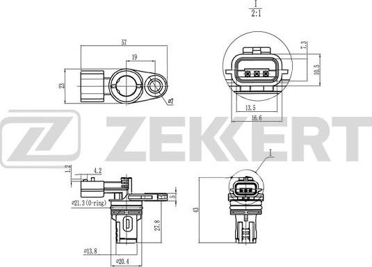 Zekkert SE-5020 - Sensor, camshaft position autospares.lv