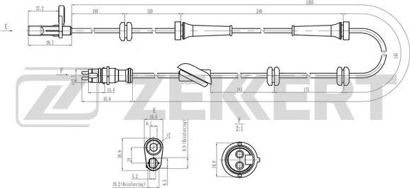 Zekkert SE-6227 - Sensor, wheel speed autospares.lv