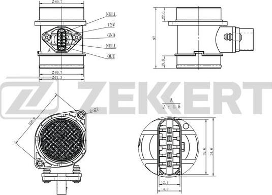 Zekkert SE-1064 - Sensor, intake manifold pressure autospares.lv