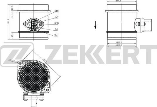 Zekkert SE-1066 - Sensor, intake manifold pressure autospares.lv