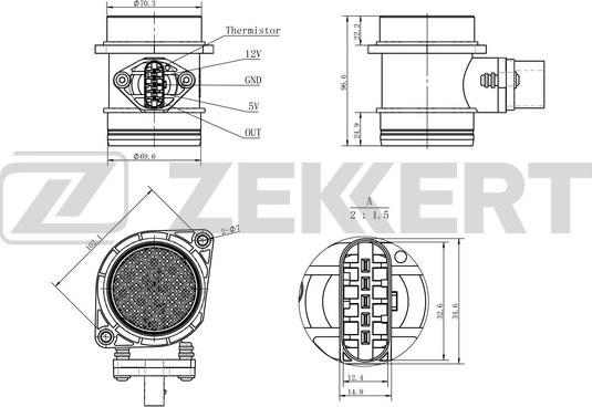 Zekkert SE-1061 - Sensor, intake manifold pressure autospares.lv