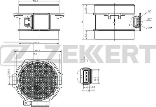 Zekkert SE-1071 - Sensor, intake manifold pressure autospares.lv