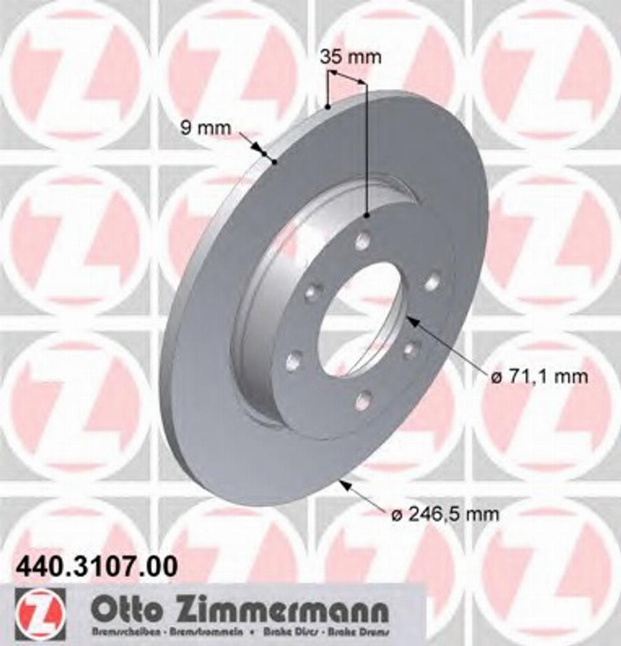 Zimmermann 440 3107 00 - Brake Disc autospares.lv