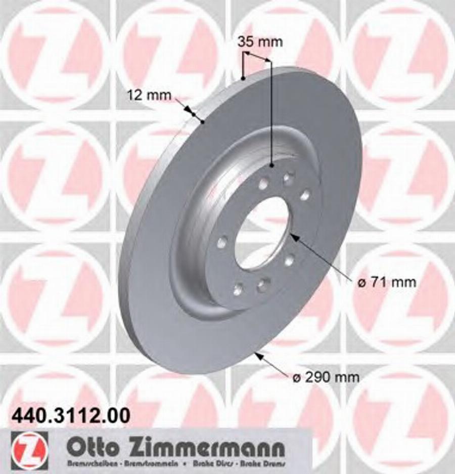 Zimmermann 440.3112.00 - Brake Disc autospares.lv