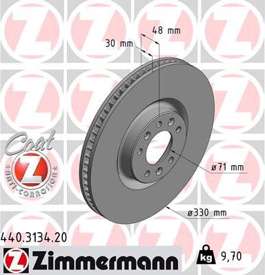 Zimmermann 440.3134.20 - Brake Disc autospares.lv