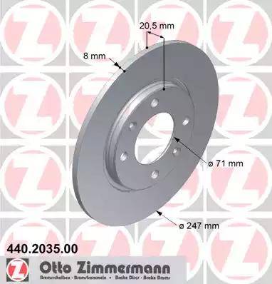 Zimmermann 440.2035.00 - Brake Disc autospares.lv