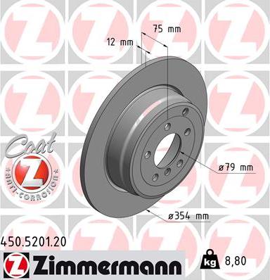 Zimmermann 450.5201.20 - Brake Disc autospares.lv