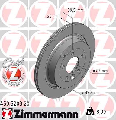 Zimmermann 450.5203.20 - Brake Disc autospares.lv