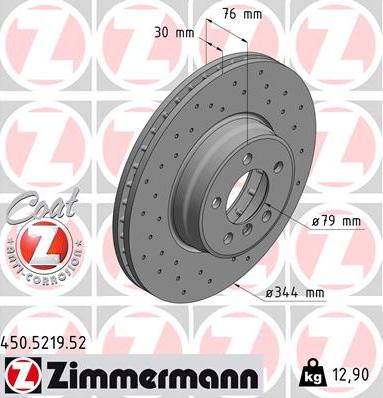 Zimmermann 450.5219.52 - Brake Disc autospares.lv