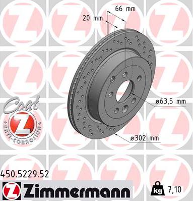 Zimmermann 450.5229.52 - Brake Disc autospares.lv