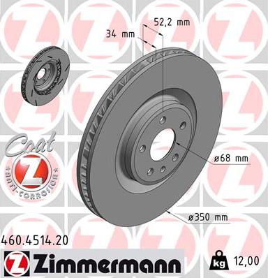 Zimmermann 460.4514.20 - Brake Disc autospares.lv