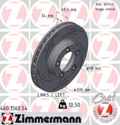 Zimmermann 460.1560.54 - Brake Disc autospares.lv