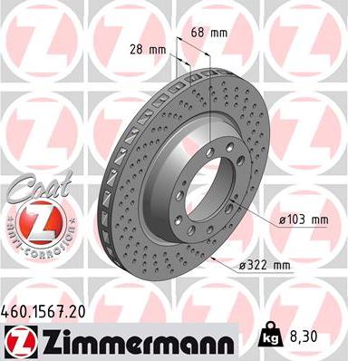 Zimmermann 460.1567.20 - Brake Disc autospares.lv