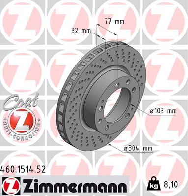 Zimmermann 460.1514.52 - Brake Disc autospares.lv