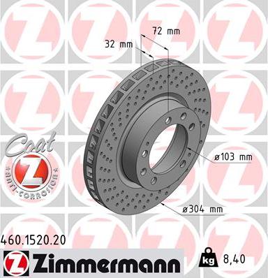Zimmermann 460.1520.20 - Brake Disc autospares.lv