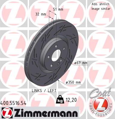 Zimmermann 400.5516.54 - Brake Disc autospares.lv