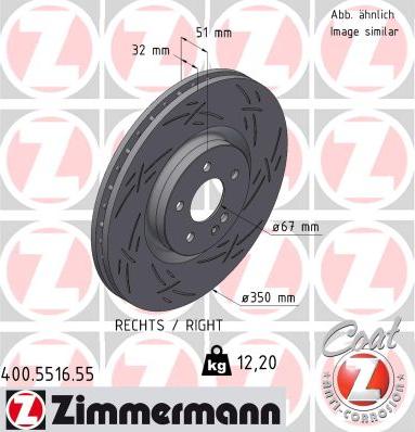 Zimmermann 400.5516.55 - Brake Disc autospares.lv