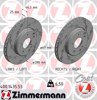 Zimmermann 400.1435.53 - Brake Disc autospares.lv