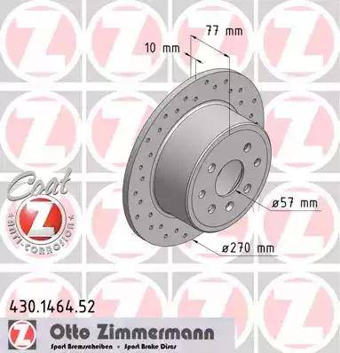 Zimmermann 430.1464.52 - Brake Disc autospares.lv